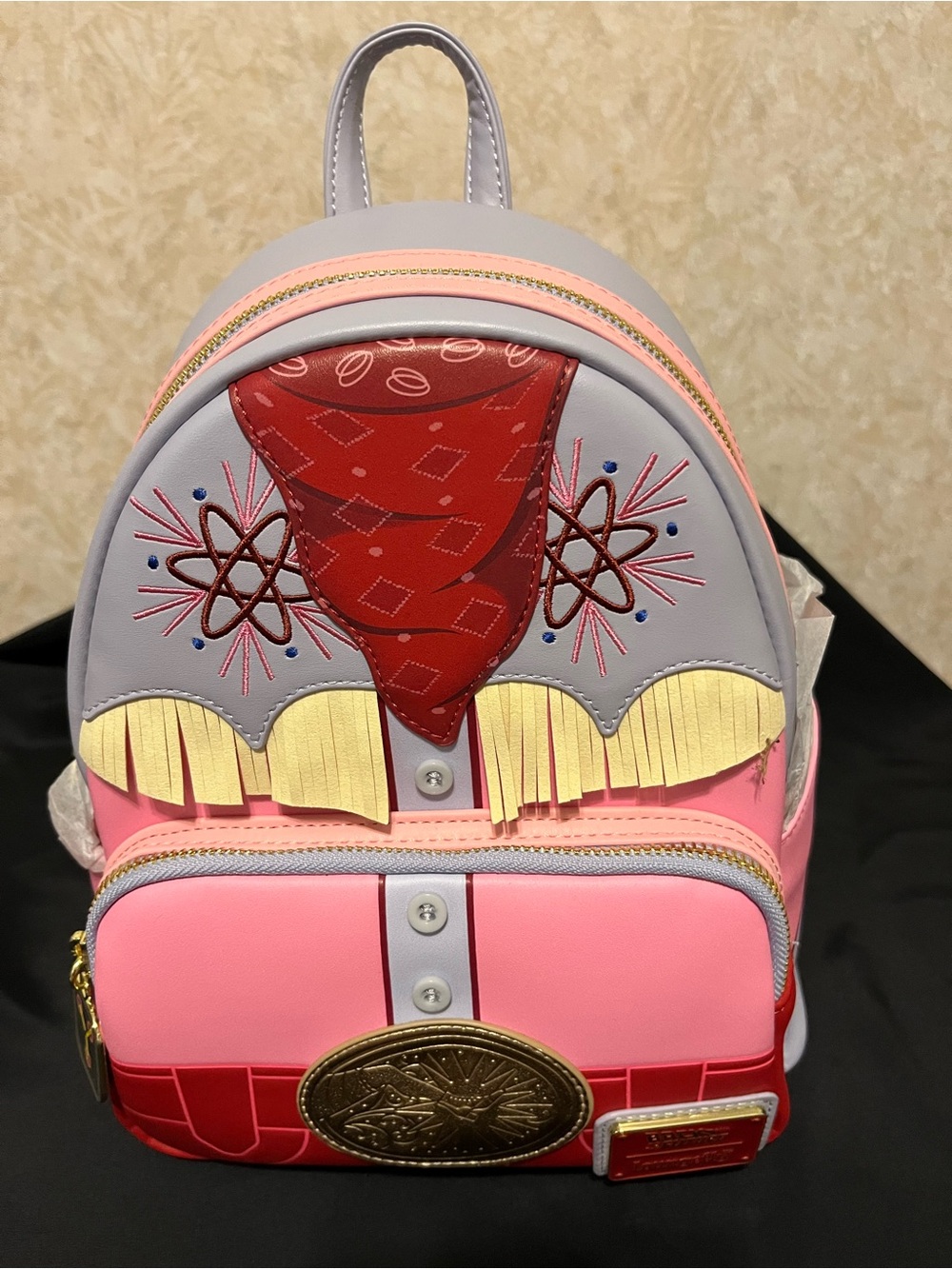 Loungefly Pink, Lavender & Red Fringe Mini Backpack